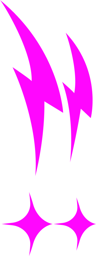 Ausrufezeichen mit Sternen als Punkte